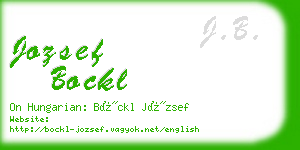 jozsef bockl business card